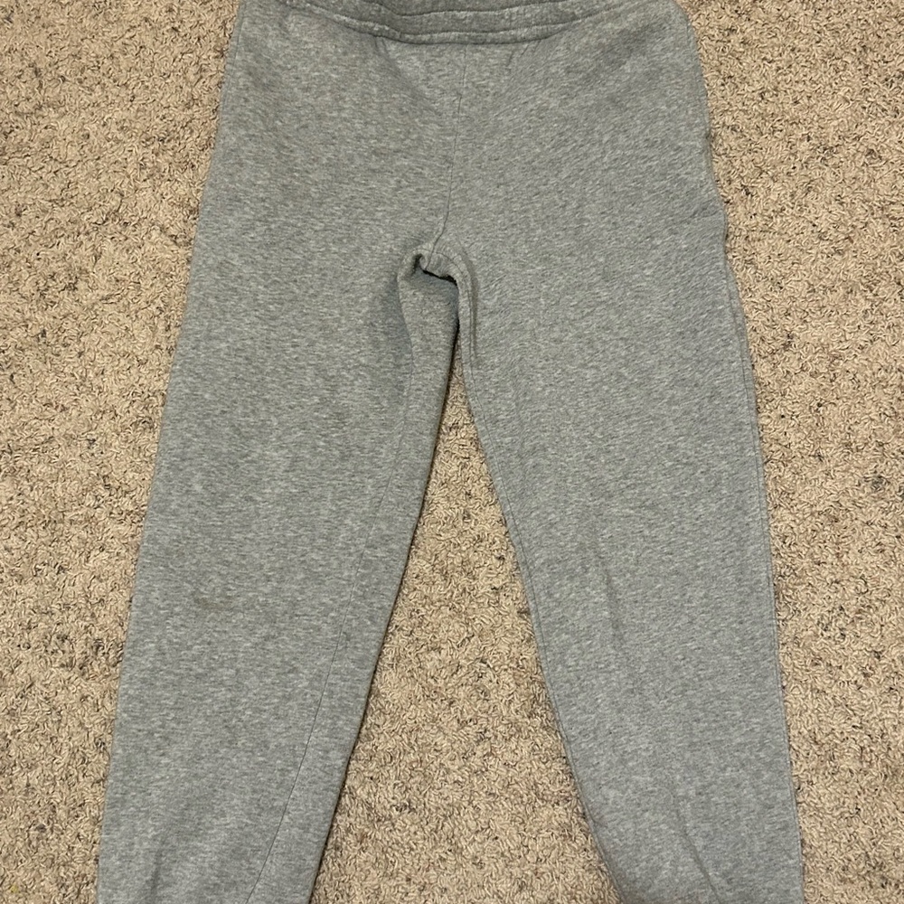 Gray Athletic Sweatpants with Tapered Leg